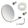 kit antena parabólica 60 cm + soporte pared + lnb + localizador satélite