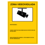 Cartel CCTV de plástico exterior serigrafiado en castellano