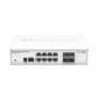 Cloud Router 400Mhz, 128Mb de RAM, x8 puertos Gb, x4 SFP, RouterOS, L5