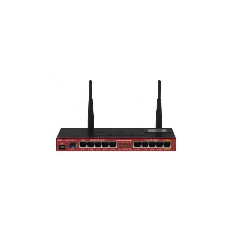 Routerboard WIFI 2.4Ghz, 30dBm, 600Mhz, 128Mb, x5 10/100, x5 Gb, x1 SFP ...