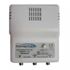 Amplificador FI + Mezcla de TDT, 35-40dB, nivel de salida 120dBuV. Conector F