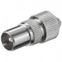 Conector TV macho recto metal