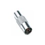 Conector hembra TV recto, metálico