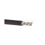 Cable CAT5e UTP, Cobre, CPR-FCA, Polietileno (exterior), negro. Bobina 305mts