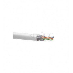 Cable CAT6 UTP, Cobre, LSZH, DCA, AWG23, conductor de 0.53mm, blanco. Bobina 305mts