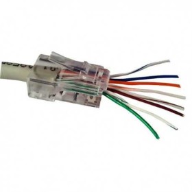 Conector CAT6 UTP macho, Hilo pasante (necesita herramienta)