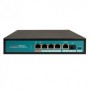 Switch de 4 puertos 10/100/1000 POE (65W) + x1 puertos Gigabit + 1 SFP. Sobremesa