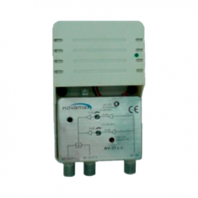 Amplificador de interior 5G, 2 salidas, VHF/UHF, 24dB, 102dBu