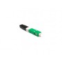 Conector de fibra óptica SC/APC KeyQuick, monomodo. Universal para cable redondo y plano de 2,0mm y 3,0mm