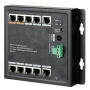 Switch de 8 puertos 10/100/1000 POE 96W + x2 UPLINK 10/100 + x1 SFP, para montaje en pared. Hasta 250 metros