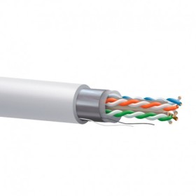Cable Cat6 FTP, Cobre, LSZH (Libre de halógenos), CPR-DCA s2,d2,a2, Blanco. Precio por metro
