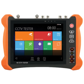 Tester CCTV multifuncional HDTVI, HDCVI, AHD, analógicas CVBS e IP - Pantalla LCD 8" táctil - Resolución 2048 x 1536