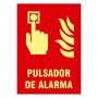 Cartel de señalización de pulsador alarma incendio