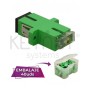 Adaptador SC-SC APC SM, SX, Sin pestañas, verde