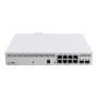 Cloud Smart Switch con x8 puertos Gb POE 140W, 802.3af/at, x2 SFP+, SwitchOS Lite