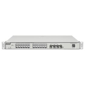 Switch Gestionable L2, 24 puertos Gigabit POE, 370W, x4 puertos SFP+ ,para rack 19"