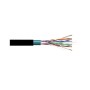 Cable CAT6 FTP, CCA, CPR-FCA, Polietileno (exterior), negro. Bobina 305mts