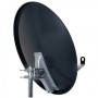 Antena parabólica Gama Alta de 79x71cms, 37,10dB, Acero galvanizado. Embalaje individual. Antracita