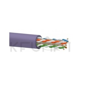 Cable Cat6 U/UTP BC 23AWG-0,54mm CPR-Cca s1a,d1,a1 caja+carrete 305mt violeta. Bobina 305mts