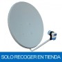 Antena parabólica 60cm tipo offset. Dimensiones: 550 x 600mm. Acero galvanizado recubierto de poliester. A granel