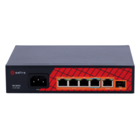 Switch de 3 puertos 10/100/1000 POE/POE+, 1x Puerto Gb HIPOE 60W, x1 UPLINK, 1x SFP. Total 65W