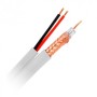 Cable coaxial combi RG-59+2 alimentación SIAMÉS, 9mm. Bobina de 100 metros