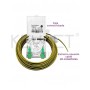 Pigtail Duplex Monomodo G657A2 60 mts Safetrack + Roseta + x2 Adatpadortes SC/APC. Cable plano DCA