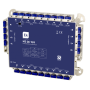 Multiswitch de 9 x 8 en estrella/final de cascada. 9 entradas (8 SAT + 1 TER), 8 salidas usuario, 9 salidas troncales. Pérdidas