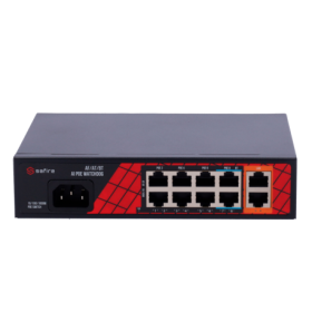 Switch de 8 puertos Gigabit POE 120W, x2 UPLINK Gigabit. Sobremesa