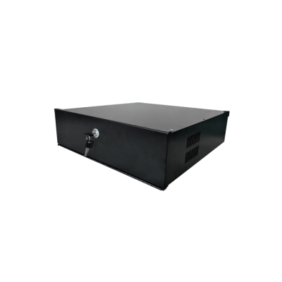 Caja metálica cerrada para DVR.  19", 4U, 210 (Al) x 545 (An) x 540 (Fo)