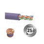 Cable Cat6 U/UTP BC 23AWG-0,54mm CPR-Cca s1a,d1,a1 caja+carrete 500mts violeta