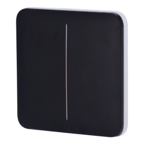 Panel táctil para interruptor Lightcore doble. LightSwitch SoloButton Black. AJAX