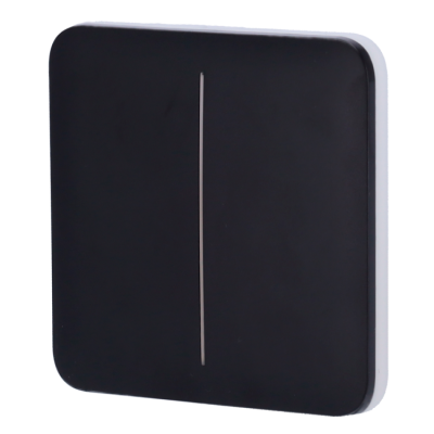 Panel táctil para interruptor Lightcore doble. LightSwitch SoloButton Black. AJAX