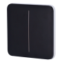 Panel táctil para interruptor Lightcore doble. LightSwitch SoloButton Black. AJAX