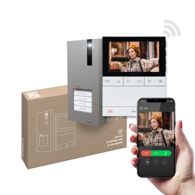 Kit videoportero 2 hilos Comelit CR7451V - Quadra y Chronos, manos libres WiFi 5", Simplebus2