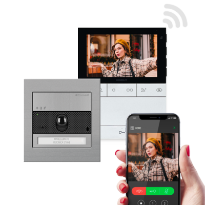 Kit videoportero 2 hilos Comelit CR7190W - Ultra y Chronos, manos libres WiFi 5", Simplebus2