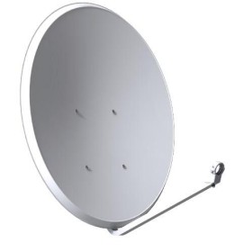 Antena parabólica de 82x75cms tipo Offset. Acero galvanizado recubierto de poliester. Embalaje individual.
