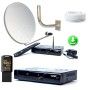 Kit Viark SAT 4K con antena parabólica de 60 cm y lista de canales preconfigurada