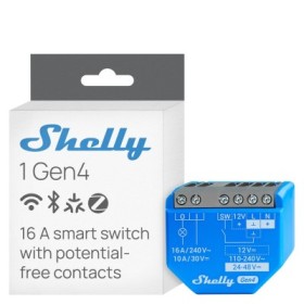 Relé inteligente Shelly 1 Gen4 - contacto seco, Multiprotocolo Wifi, Bluetooth, Zigbee y Matter