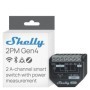 Relé inteligente Shelly 2PM Gen4 - doble canal, medición consumo, Multiprotocolo Wifi, Bluetooth, Zigbee y Matter