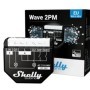 Relé inteligente Shelly Wave 2PM - interruptor ON/OFF, doble canal, medición de consumo, Z-Wave