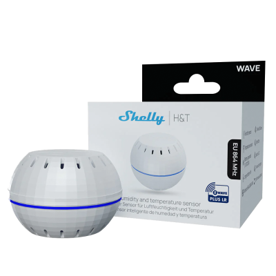 Detector temperatura y humedad Shelly Wave H&T - interior, Z-Wave
