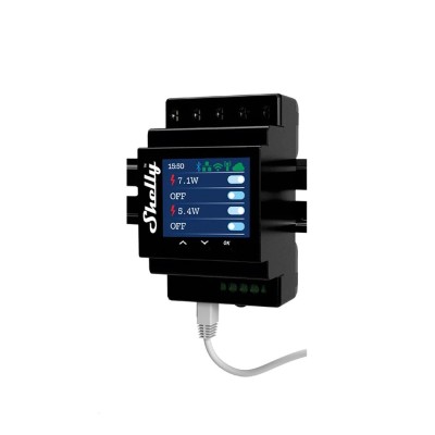 Relé inteligente Shelly Pro 4PM - 4 canales, 16A, medición, DIN, WiFi, LAN, Bluetooth