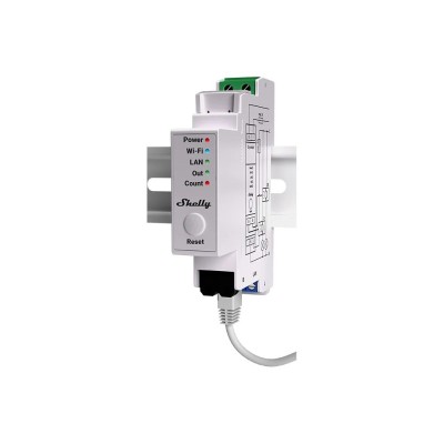 Medidor energía Shelly Pro EM 50 - monofásico, incluye 2 pinzas 50A, DIN, WiFi, LAN, Bluetooth