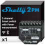 Relé inteligente Shelly 2PM Gen3 - 2 canales, persianas, medición consumo, WiFi, Bluetooth, Matter, 16 A