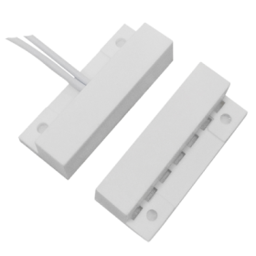 Detector magnético MC-SWPC-M1 - superficie, Reed, 20 mm, 2 hilos, imán de neodimio. Blanco