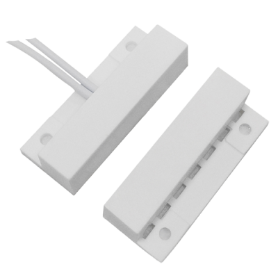 Detector magnético MC-SWPC-M1 - superficie, Reed, 20 mm, 2 hilos, imán de neodimio. Blanco