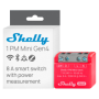 Relé inteligente Shelly 1PM Mini Gen4 - un canal, medición consumo, 8A, WiFi, Bluetooth, Zigbee, Matter